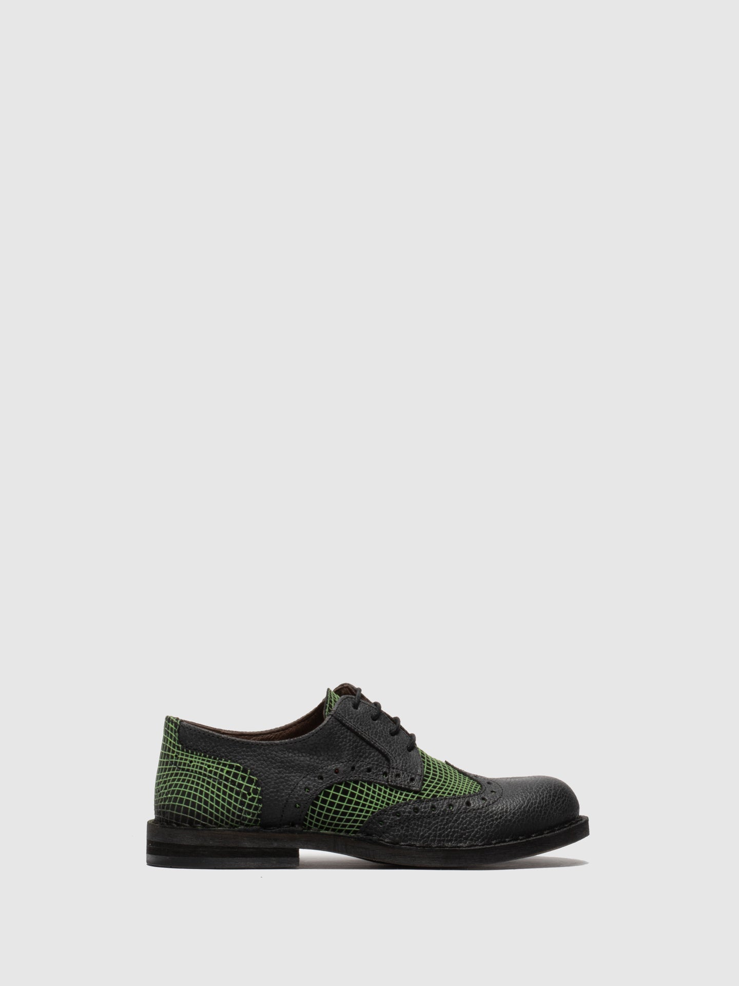 Fly London Sapatos Derby em Verde Preto