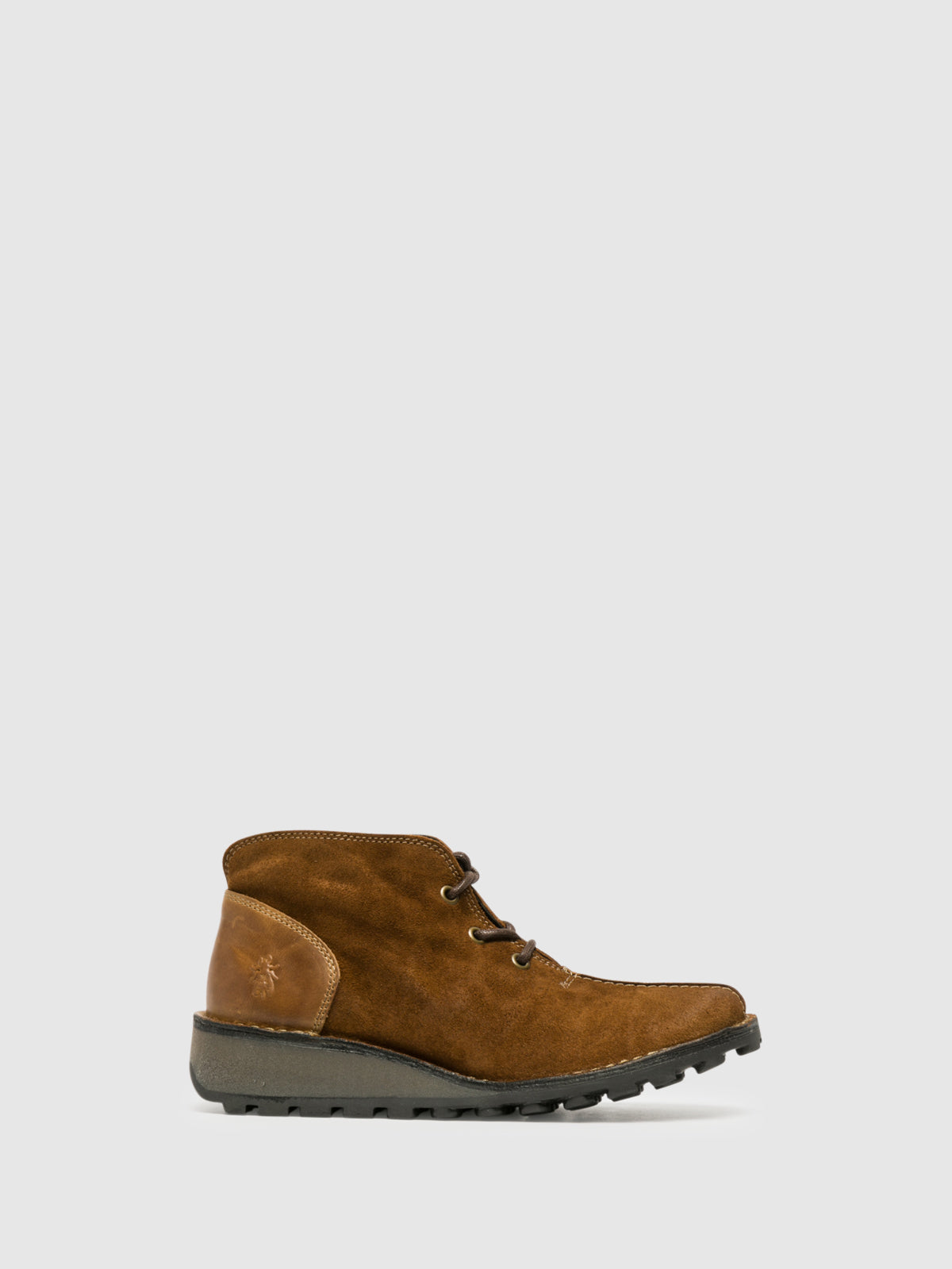 Fly London Botins com Atacadores em Castanho Siena