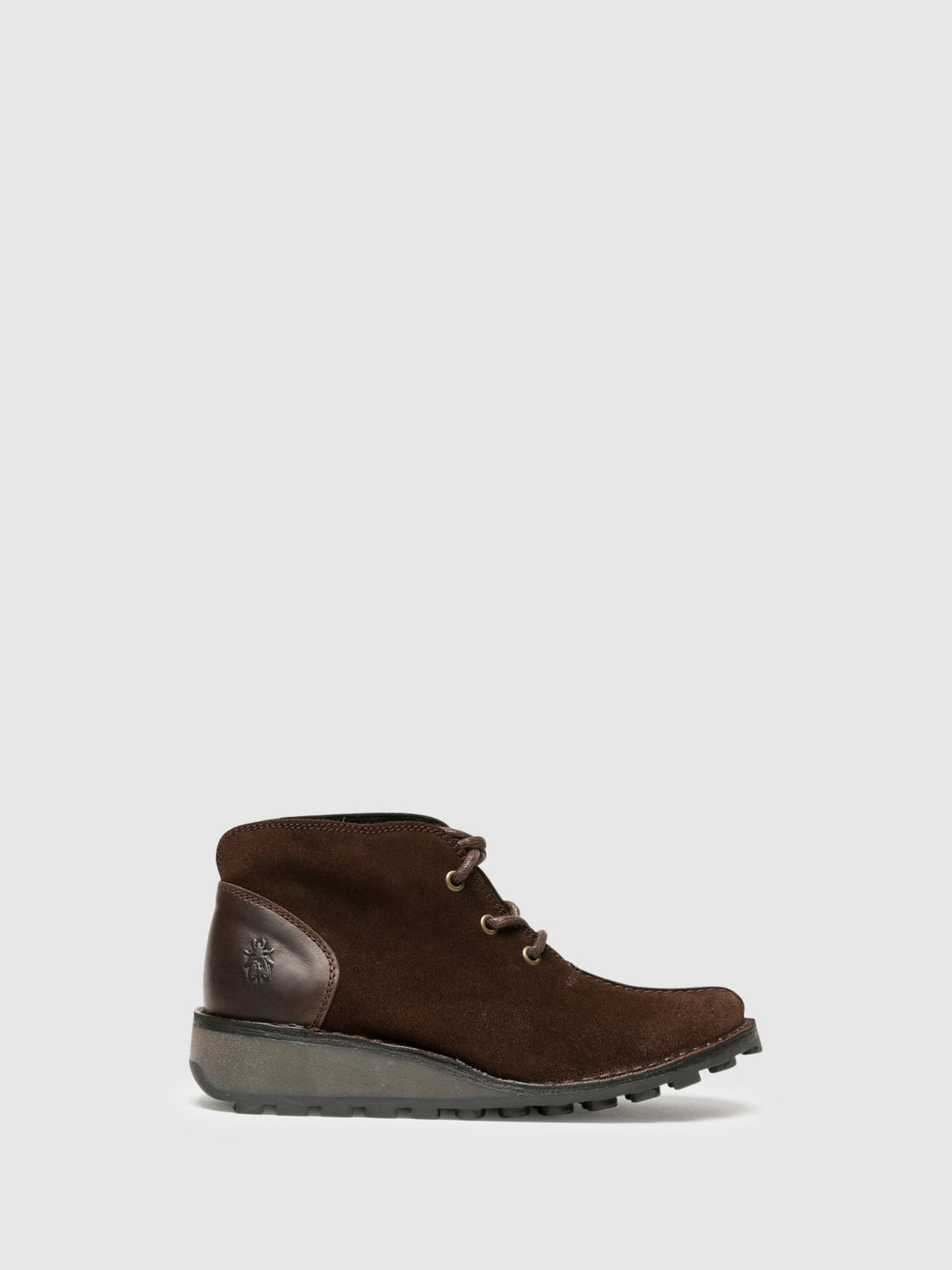 Fly London Botins com Atacadores em Castanho Sela