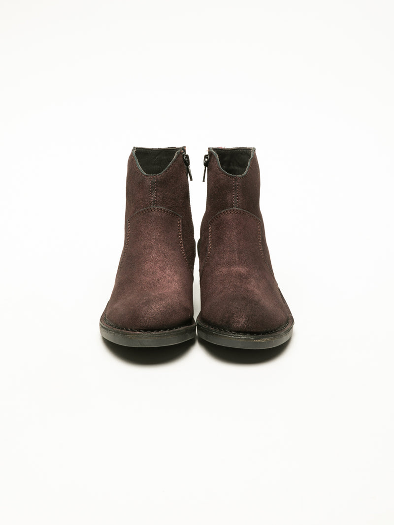 Fly London Botins com Fecho em Bordeaux