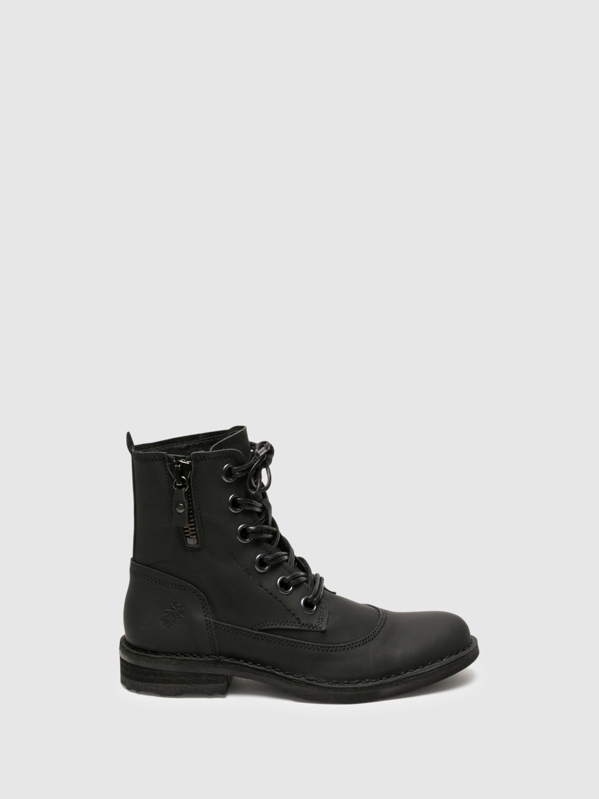Fly London Botins com Atacadores em Preto Carvão