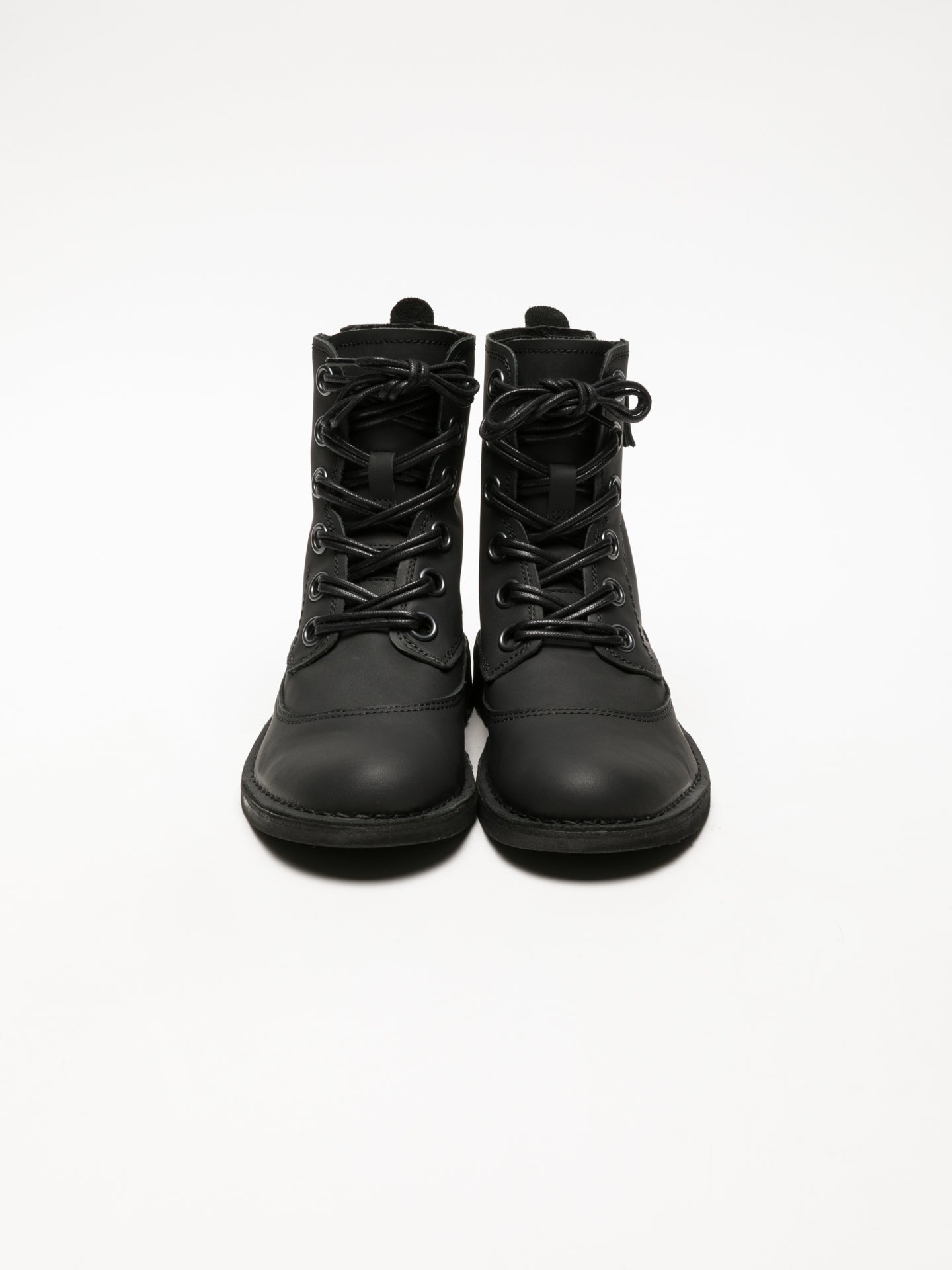 Fly London Botins com Atacadores em Preto Carvão