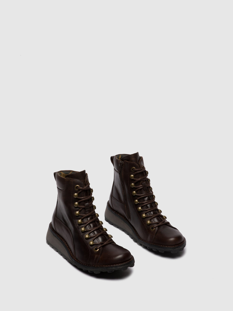 Fly London Botins com Atacadores MALU001FLY DK.BROWN