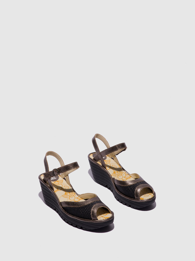 Fly London Sandálias Abertas YANS190FLY Brown Black