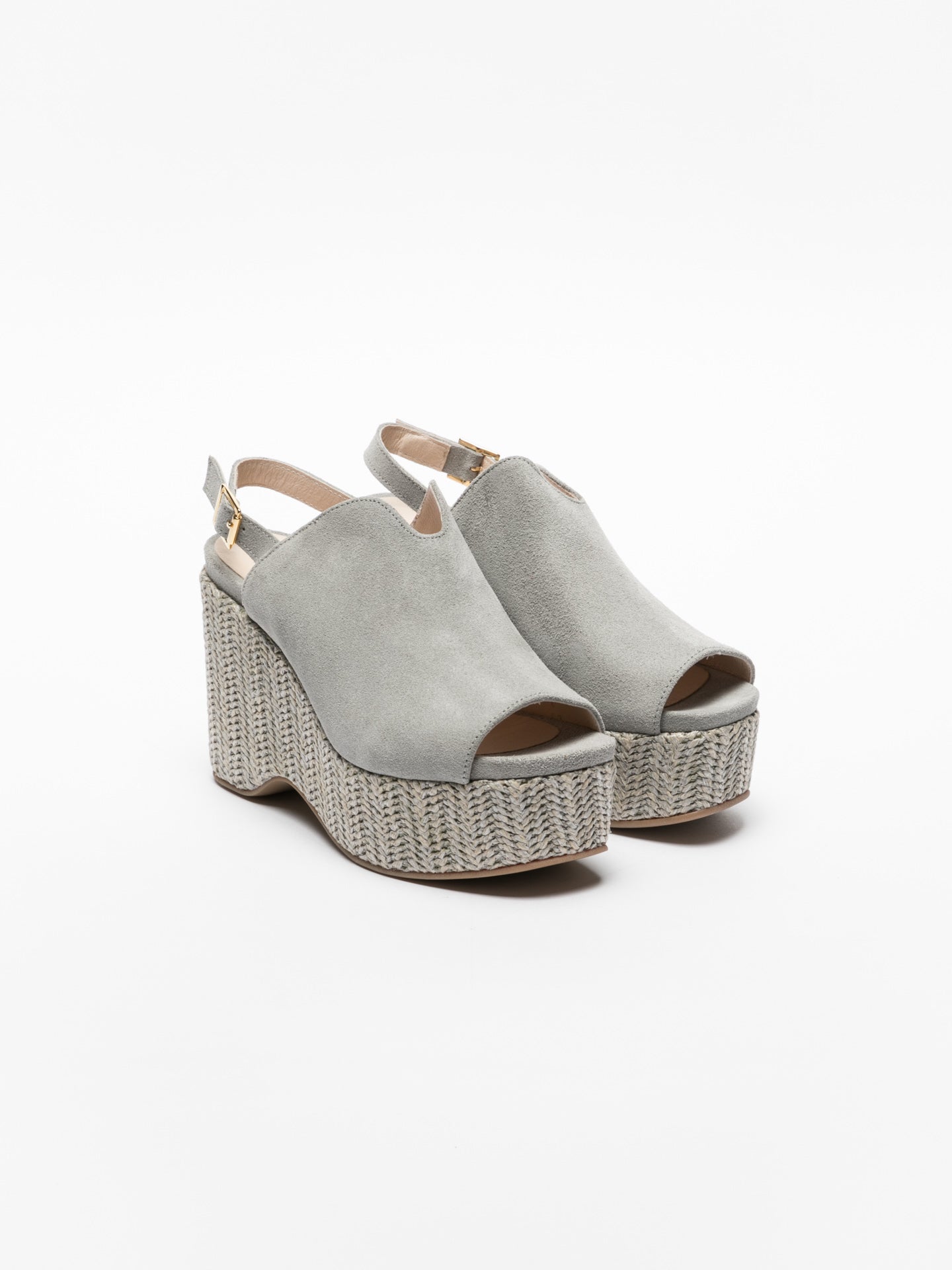 Foreva Mules de Plataforma em Cinzento