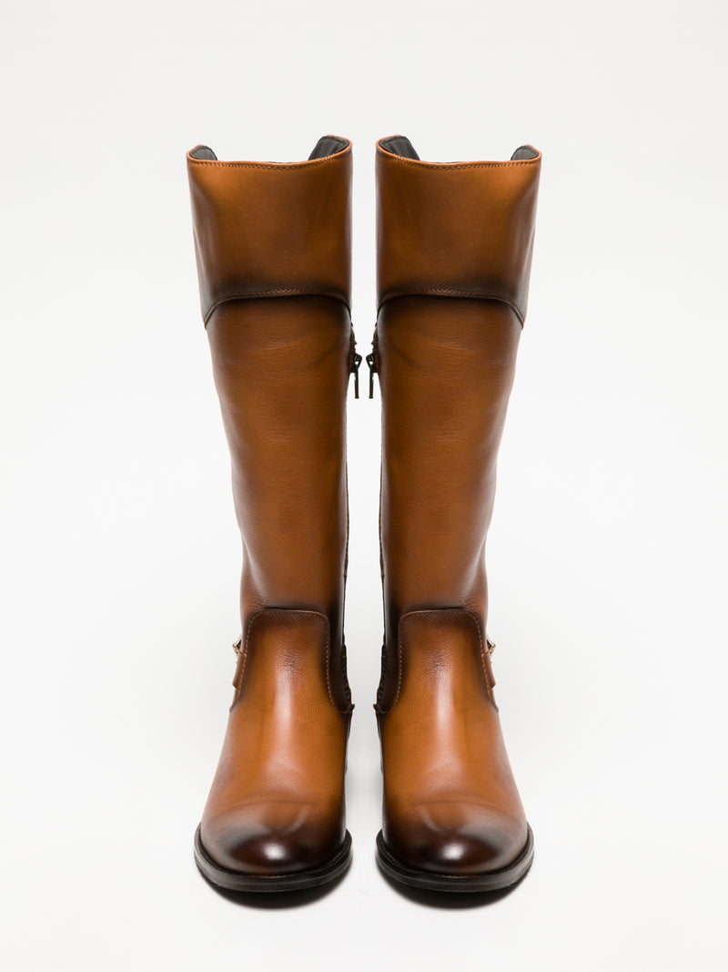 Foreva Botas de Cano-Alto em Camel
