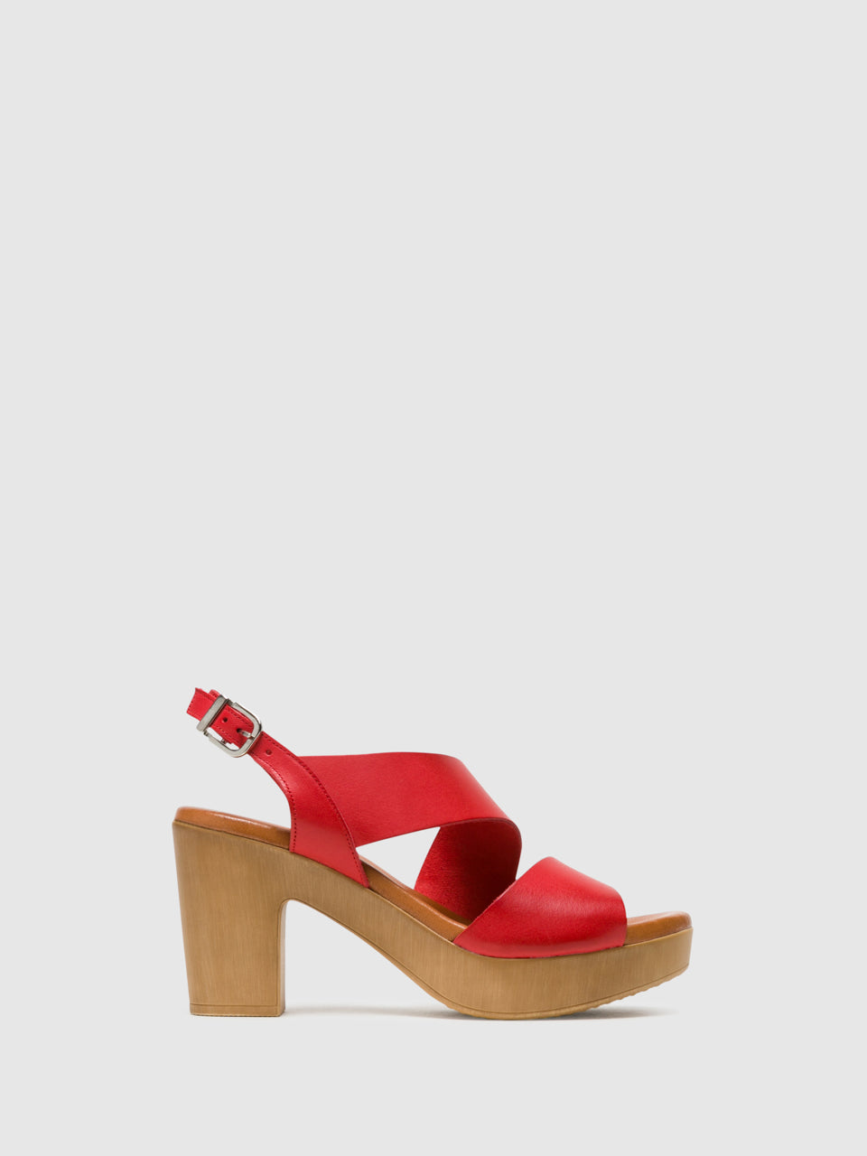 Foreva Sandálias com Fivela em Vermelho