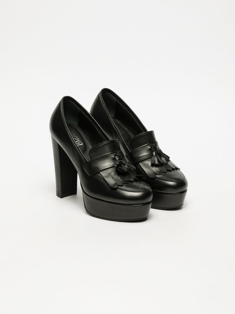 Foreva Sapatos de Salto Grosso em Preto