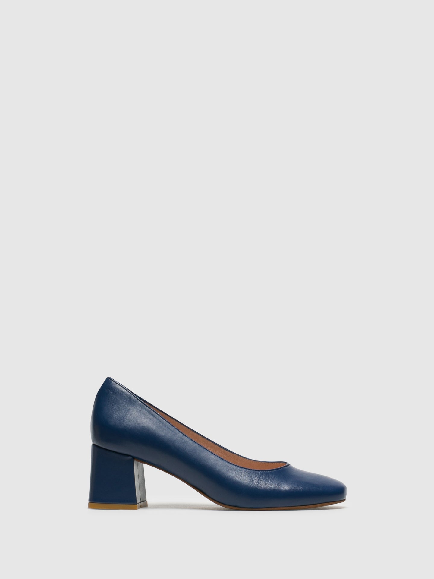 Foreva Sapatos de Salto Alto com Ponta Quadrada em Azul