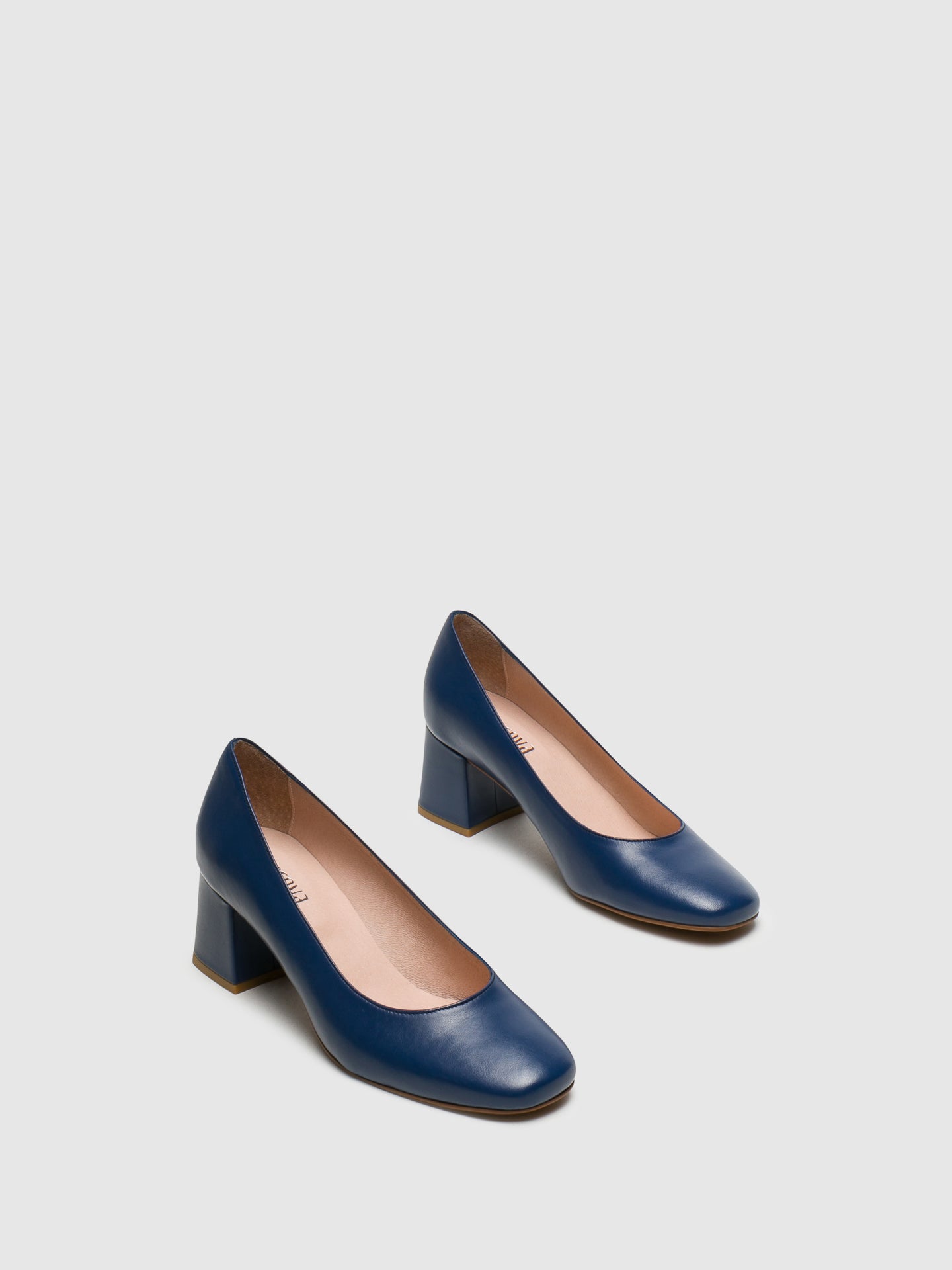 Foreva Sapatos de Salto Alto com Ponta Quadrada em Azul