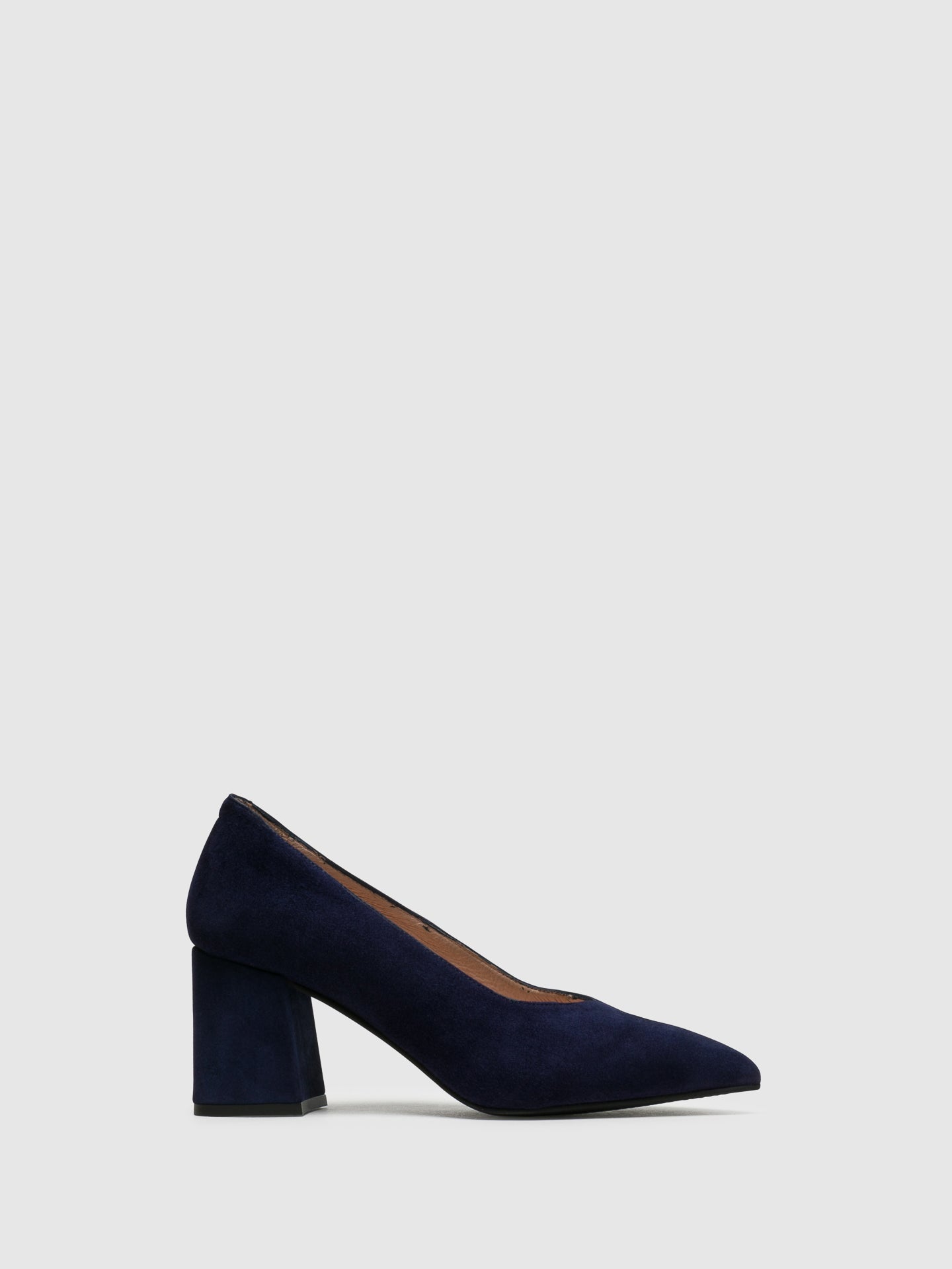 Foreva Sapatos de Salto Alto com Ponta Quadrada em Azul