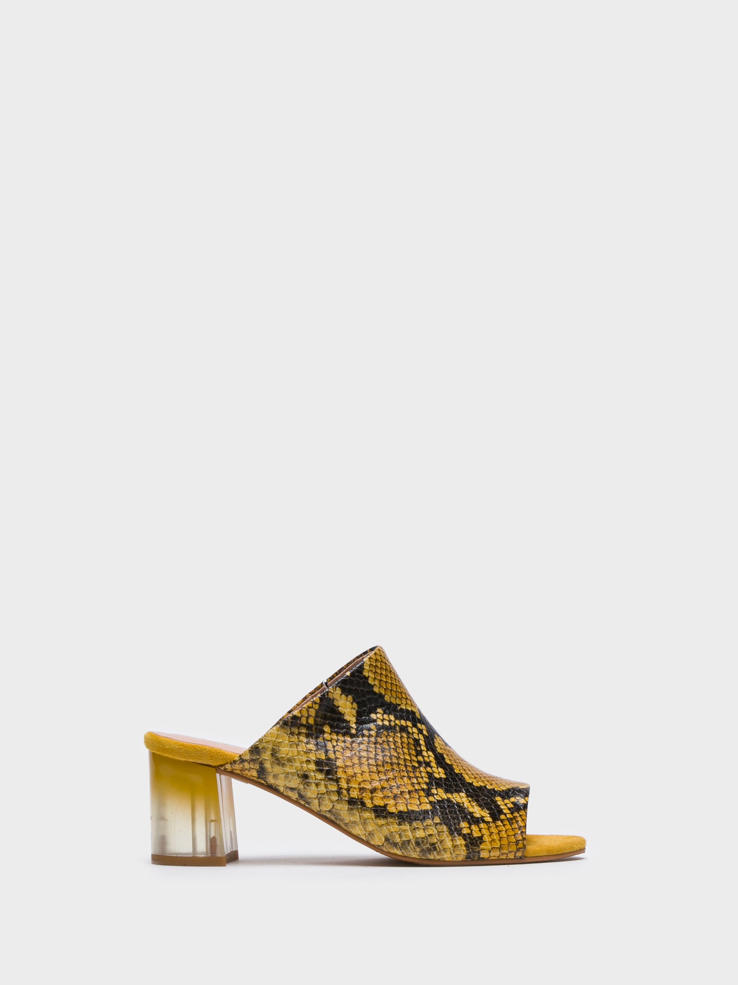 Foreva Mules Abertas à Frente em Amarelo