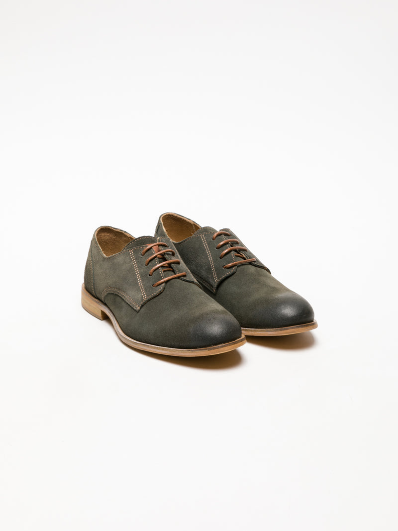 Foreva Sapatos Derby em Verde Escuro