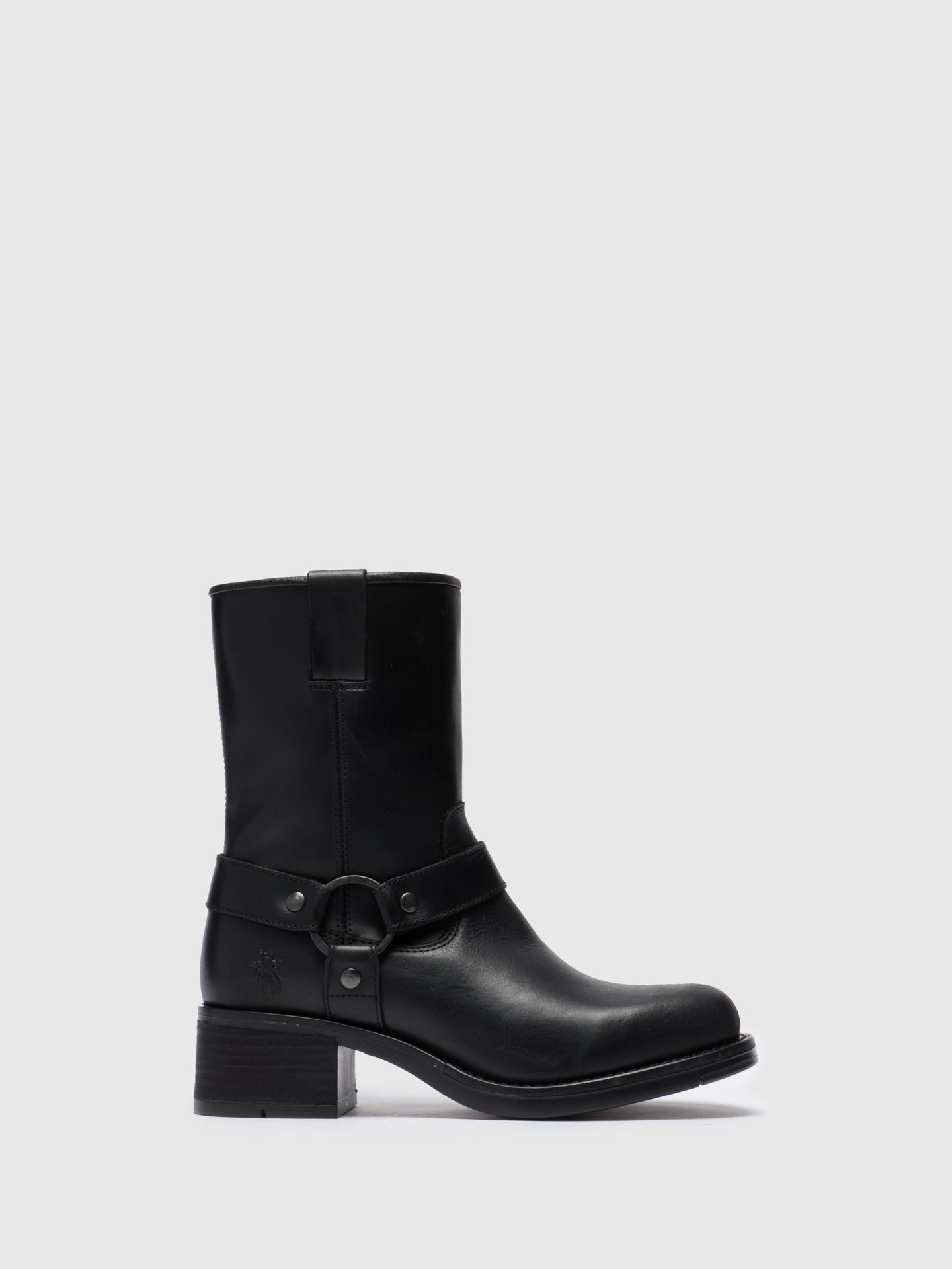 Fly London Black Zip Up Ankle Boots