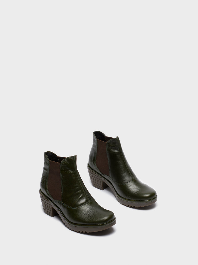 Fly London Green Chelsea Ankle Boots