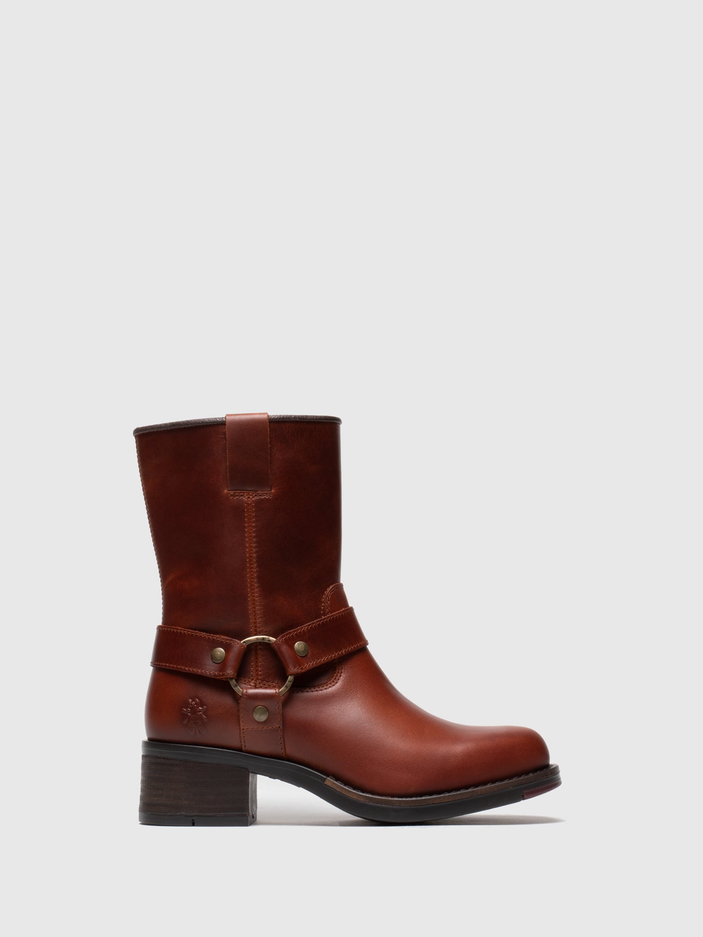Fly London Botins com Fecho em Cor-de-Tijolo