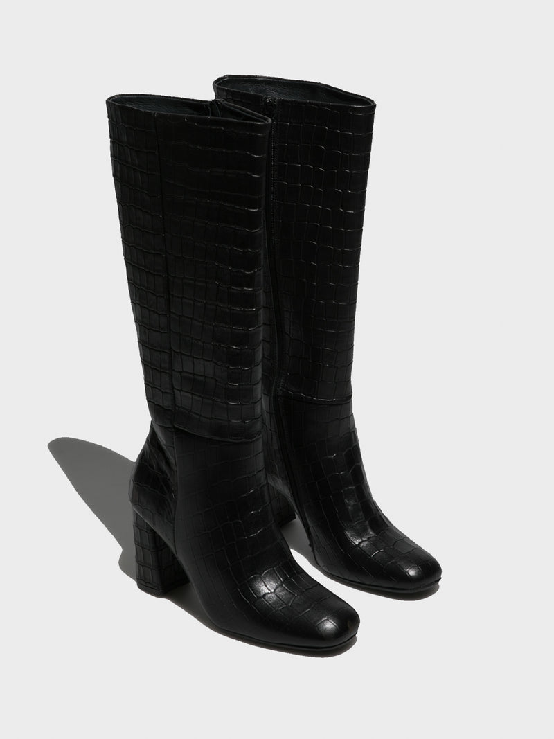 Foreva Botas de Cano-Alto em Preto