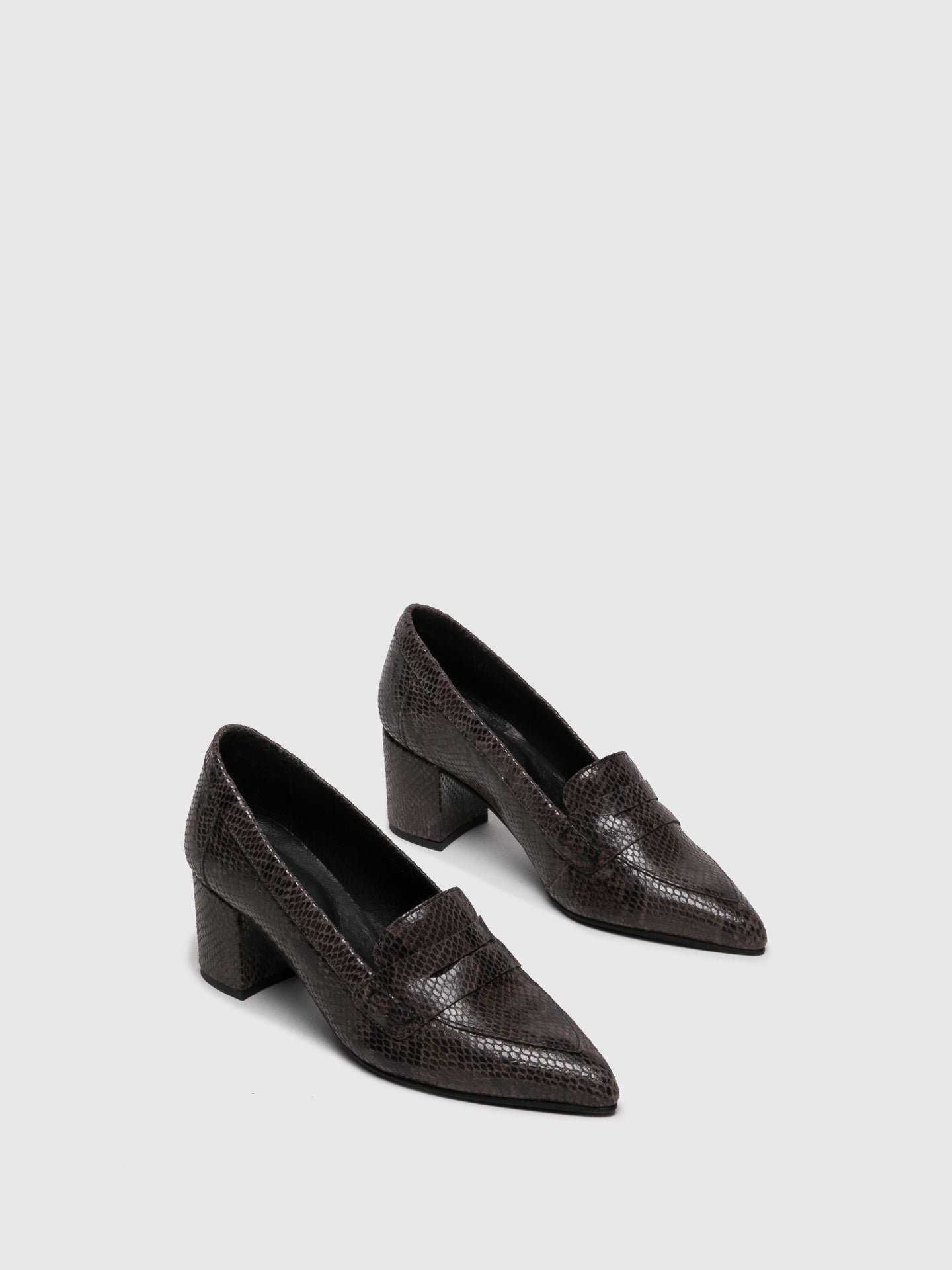 Foreva Sapatos de Salto Alto com Ponta Redonda em Cinzento