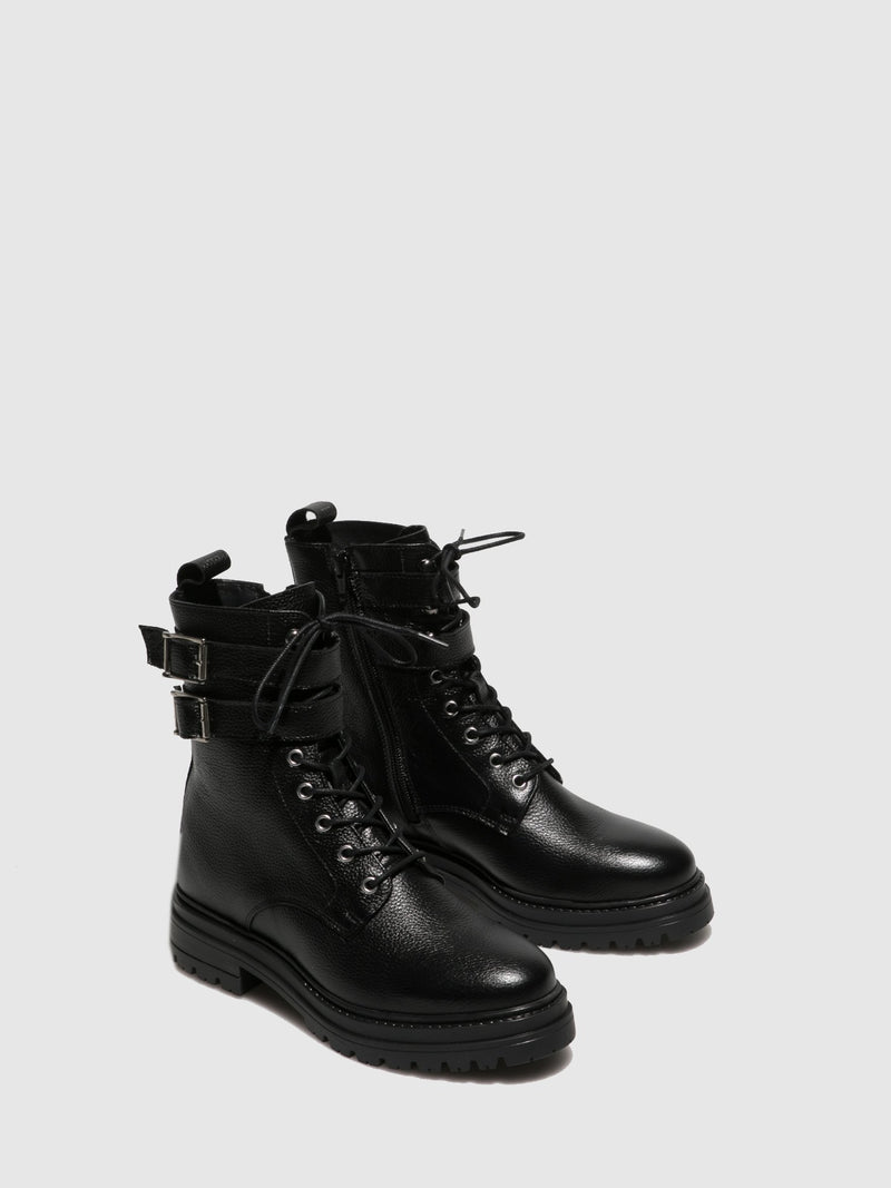 Fungi Botins com Fivela em Preto