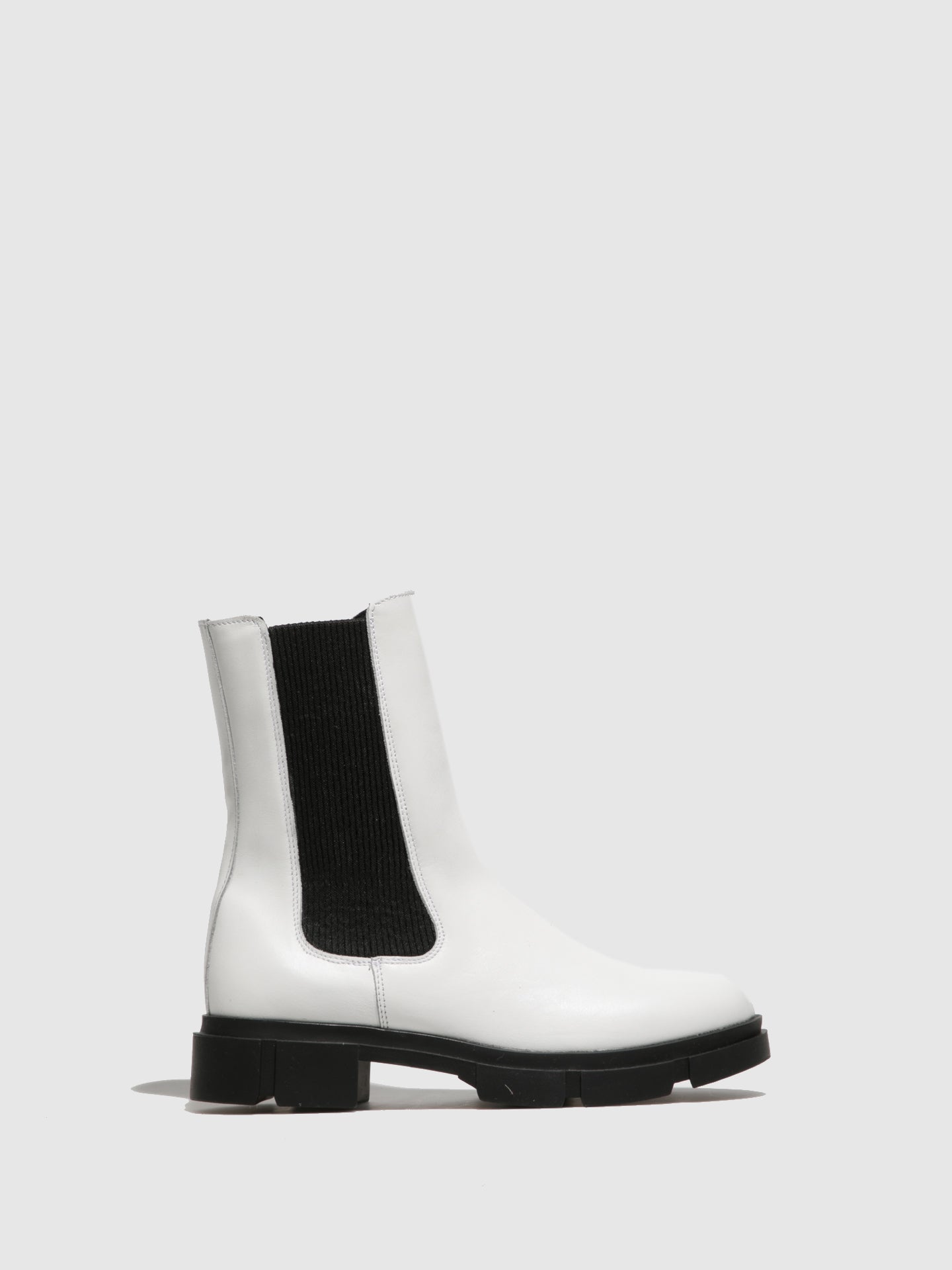 Fungi White Chelsea Ankle Boots