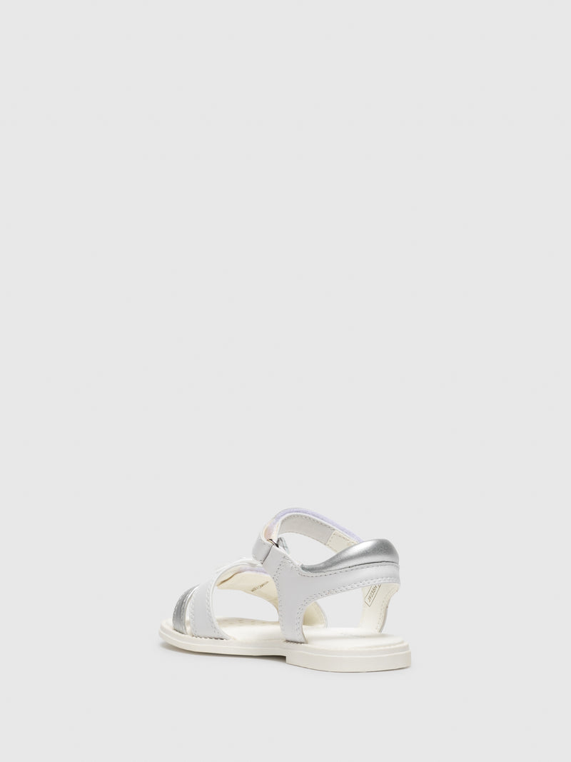 Geox Sandálias com Apliques em Branco