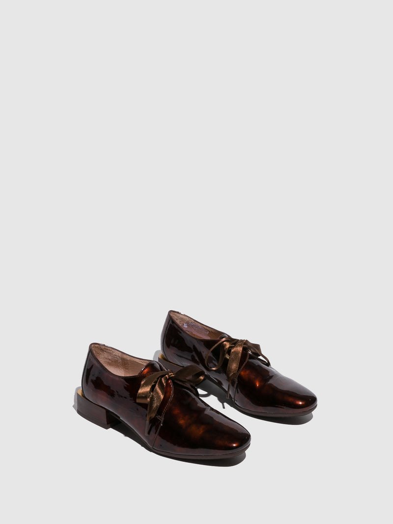 Hispanitas Sapatos com Atacadores em Castanho