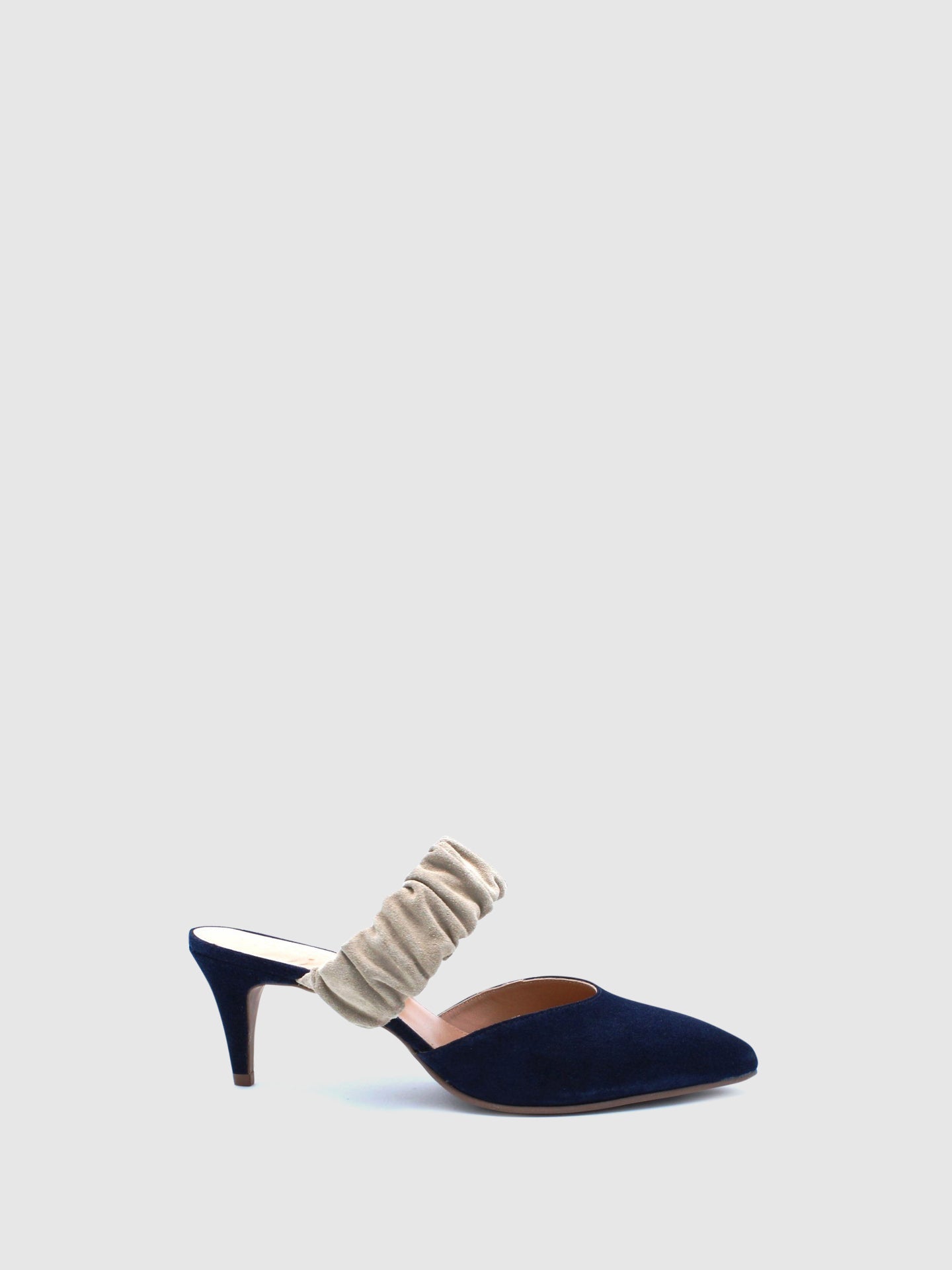 JJ Heitor Mules com Elástico G01L2 Suede Blue
