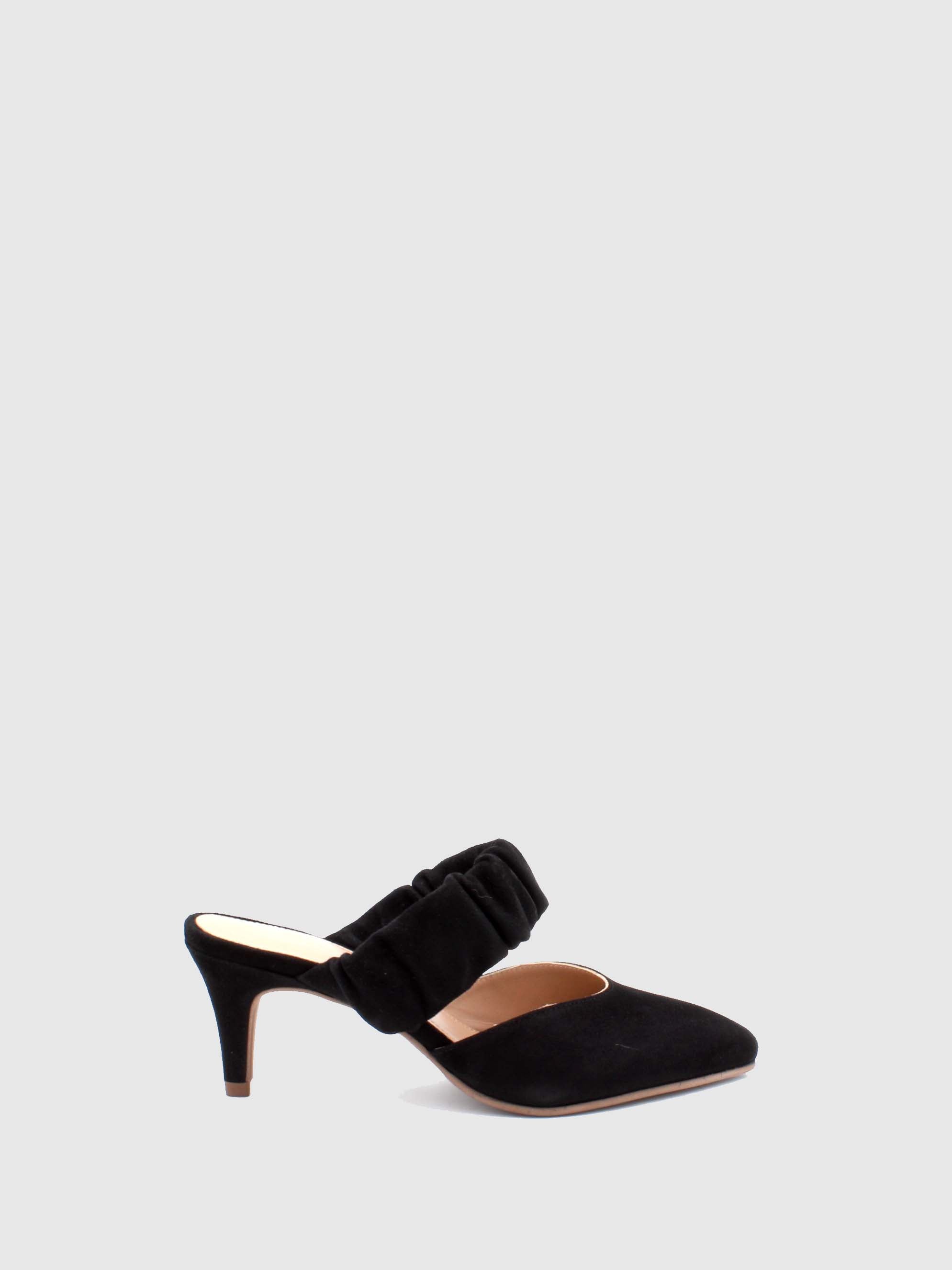 JJ Heitor Elasticated Mules G01L3 Suede Black