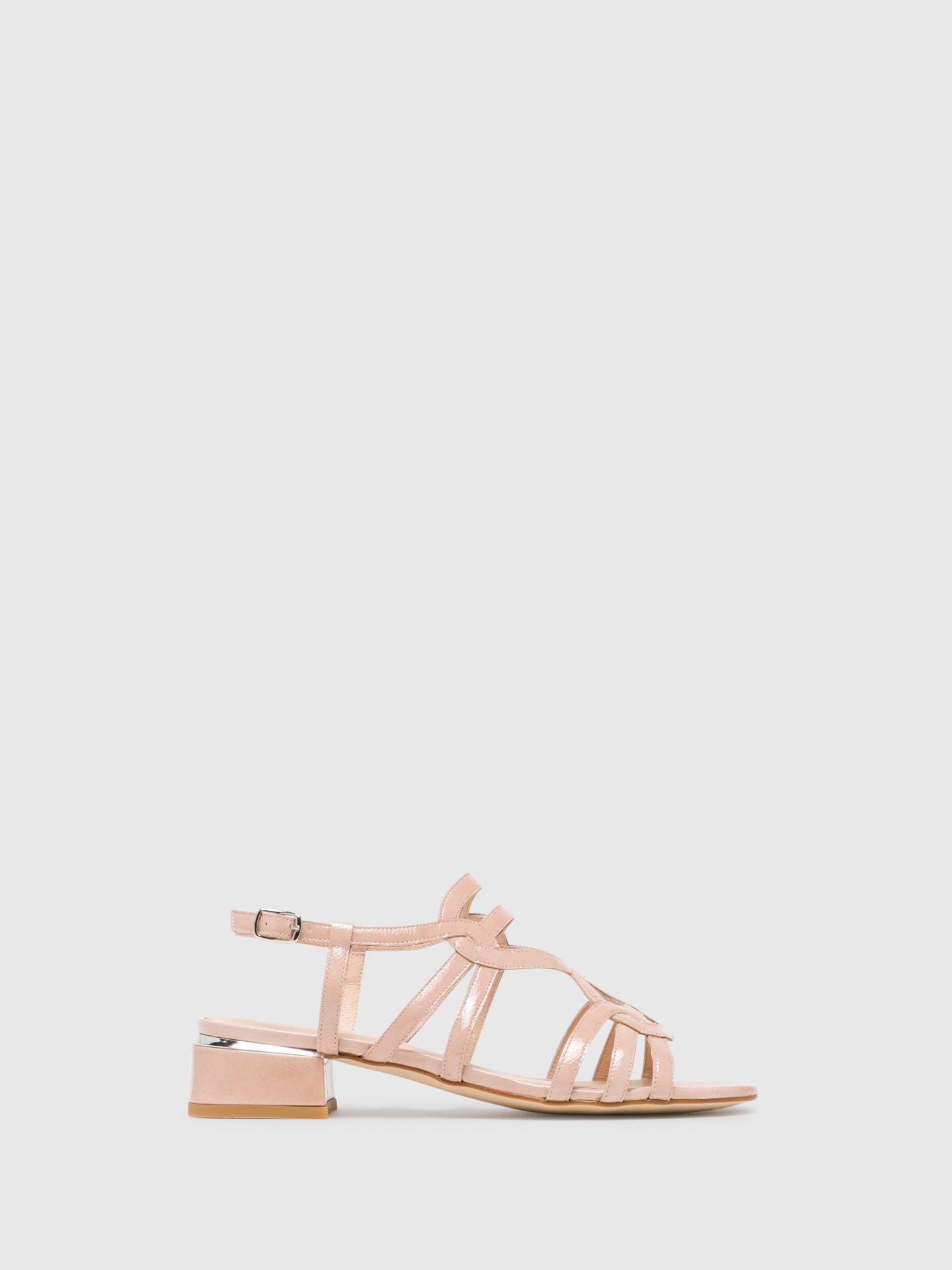 Sofia Costa Sandálias com Fivela em Rosa