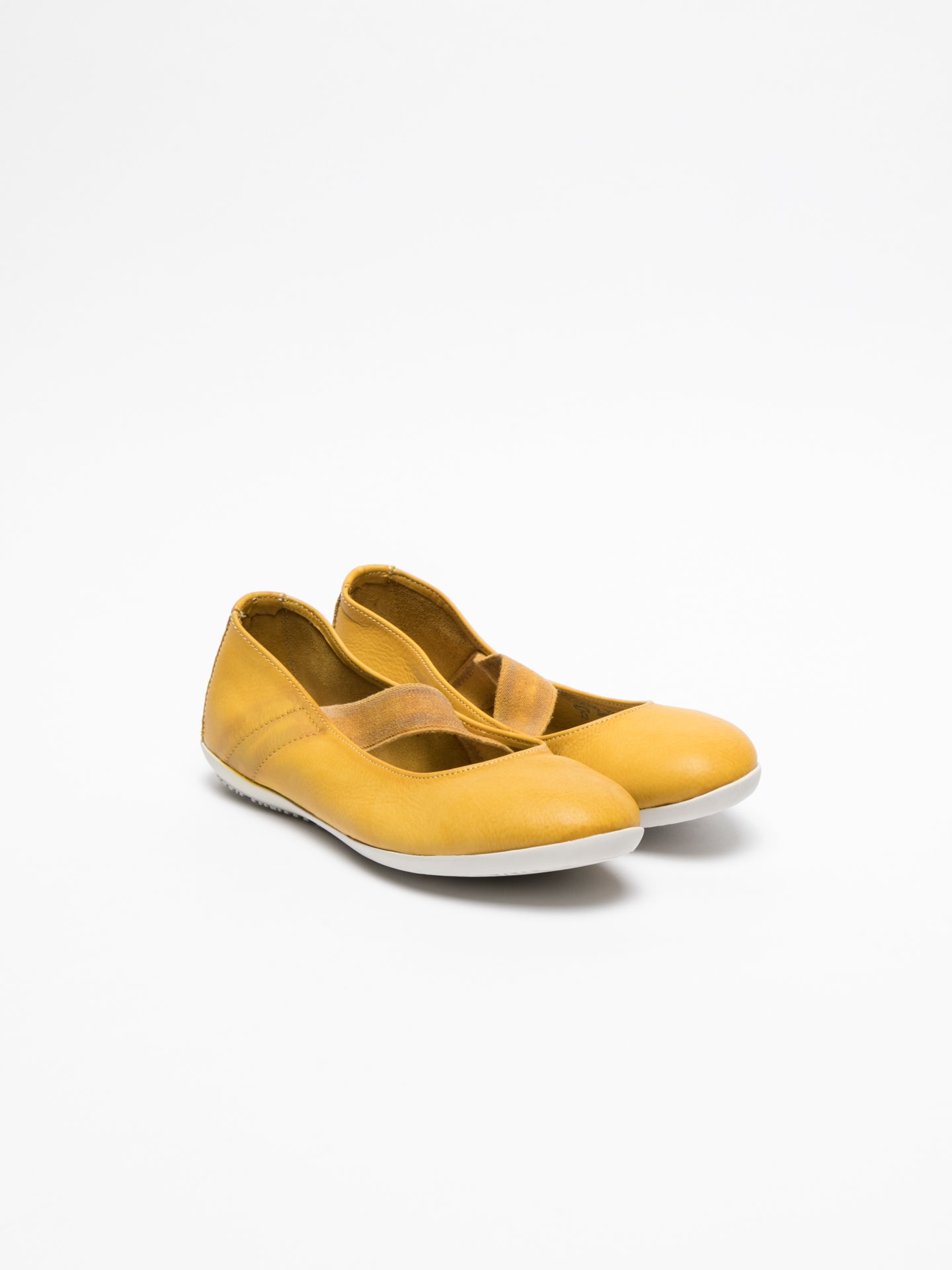 Softinos Yellow Elasticated Ballerinas