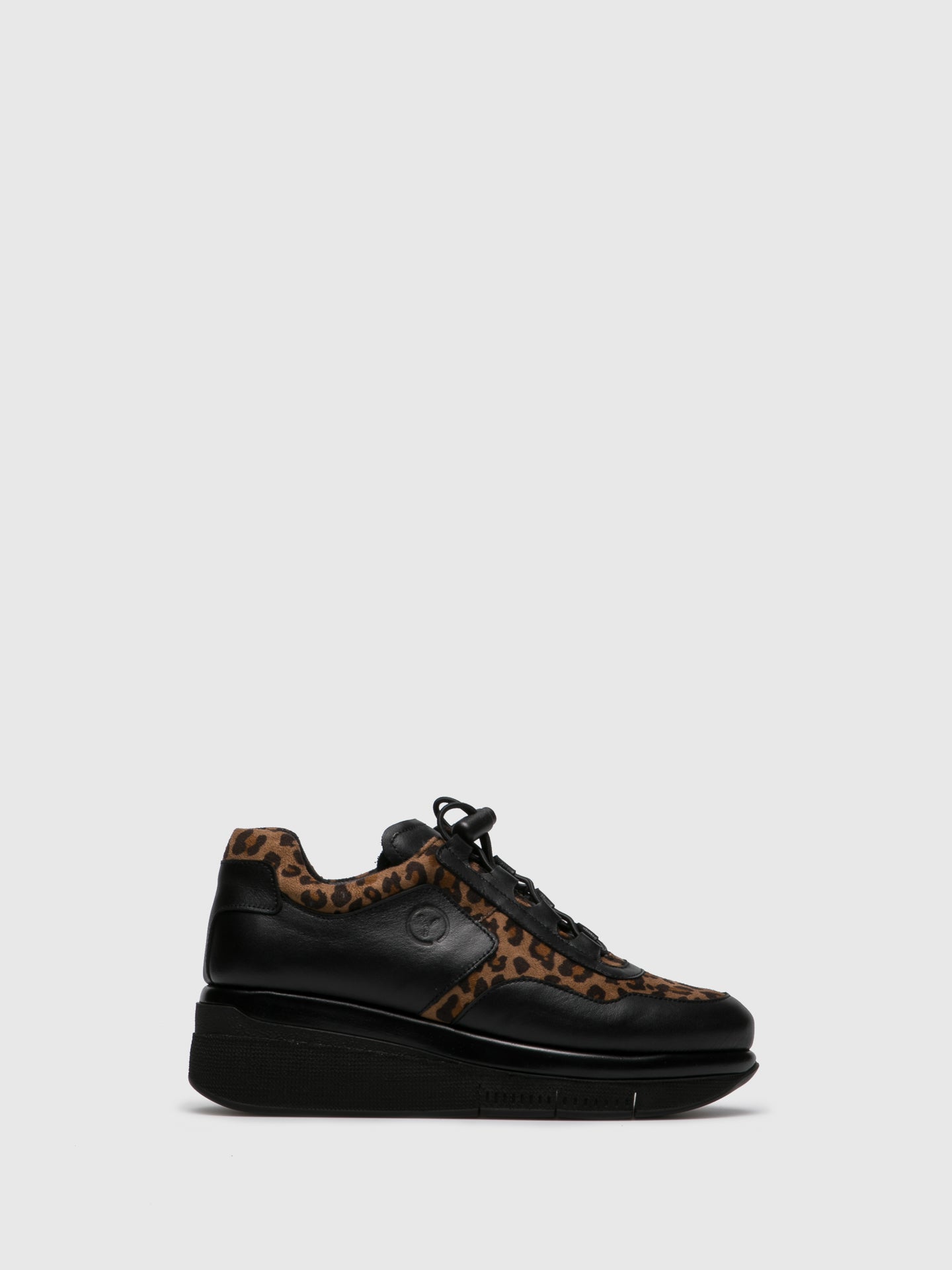 Saydo Brown Black Wedge Shoes