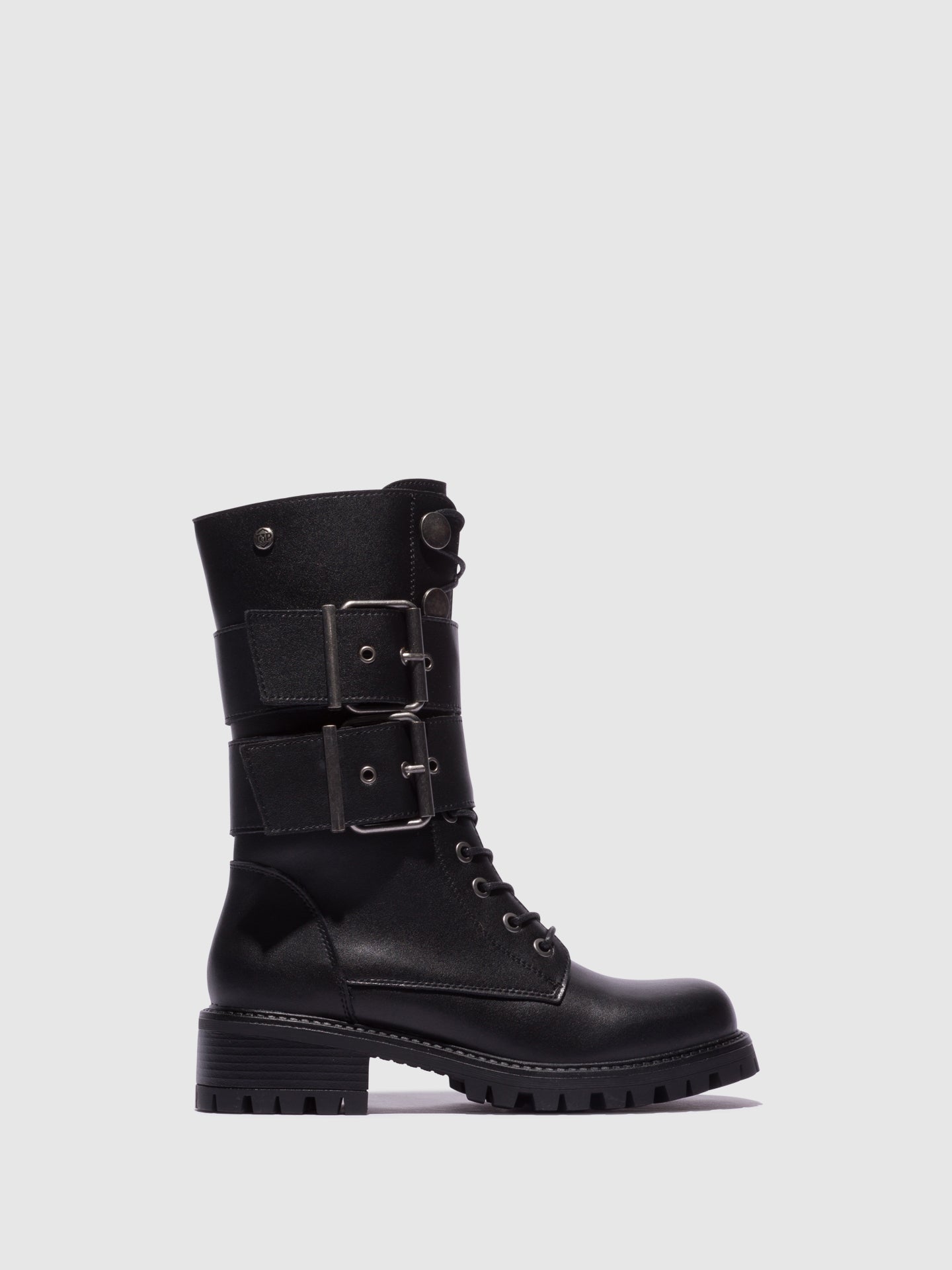 Top3 Black Buckle Boots