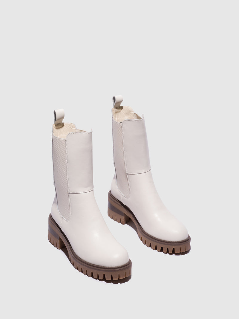 Top3 Beige Elasticated Boots